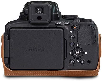 Калъф за фотоапарат MegaGear Nikon Coolpix P900S от изкуствена кожа, светло кафяво (MG956)