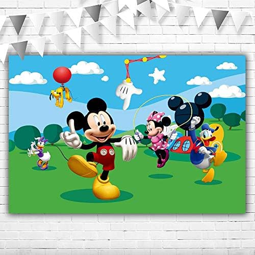 На фона на клуба на Мики Маус честит Рожден Ден, 5x3 фута, Мики и Неговите Приятели, Профили за картини, Винилови Плакати