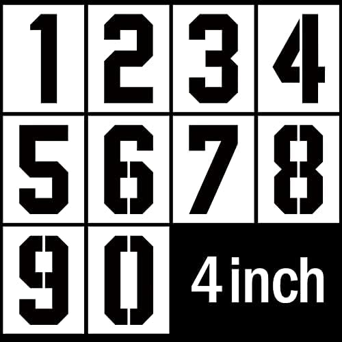4-Инчов Листове с Номера за многократна употреба, Определени Шаблони с Номера 0-9 Пластмасов Шаблон Шаблон със Стаи за Шаблон за Торта, Шаблони за Рисуване по Номера ?