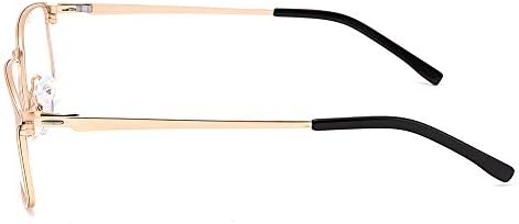 Компютърни очила за четене MEDOLONG Против Blue Light Без главоболие в метална рамка-LH7080(C1, анти-син, 75)