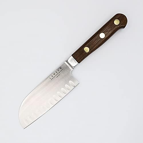 Изкован 5-инчов Нож Santoku от Ламсоновского ОРЕХ с нож Kullenschliff