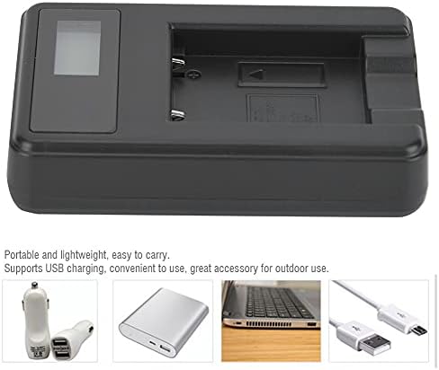 Батерия за фотоапарат ZRQYHN Np-45/Li-40b с едно зарядно устройство за USB с LCD дисплей в Черен цвят, Интелигентно зареждане