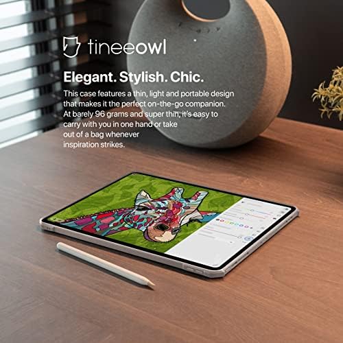 11-инчов калъф TineeOwl за iPad Pro 2022, 2021, 2020, 2018 (4-ти, 3-ти, 2-ро, 1-во поколение) ултра тънък, прозрачен делото, гъвкав