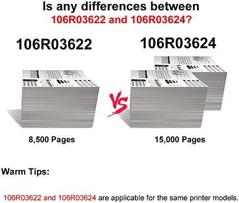 Подмяна на касетата с тонер за принтер, съвместим с MxVol, за принтер Xerox 106R03624 WorkCentre 3335 3345 Phaser 3330, повишена капацитет 15 000 страници (1 опаковка, черен)