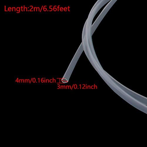 Hegebeck PTFE Тефлон тръба 3 мм ID x 4 mm OD Прозрачна Нажимная за свързване на 3D принтер Материал за прехвърляне на Тръба с Дължина 6,56