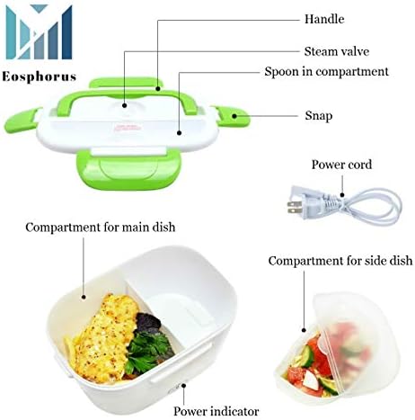 Електрически Обяд-Бокс 110, Хранително-вкусовата Нагревател, Контейнер за Затопляне на Храна Bento | Зелен