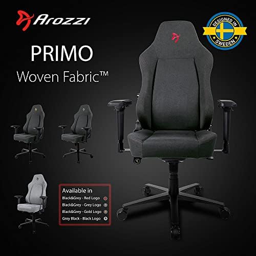 Игралното стол от тканой плат premium Arozzi Primo Офис стол с висока облегалка, Откидывающееся люлеещ се стол с Превръщането