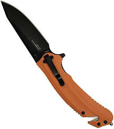 Многофункционален спасителен джобен нож Kershaw Barricade (8650) оранжев; Сгъваем тактически нож джоба с тегло 4,5 грама