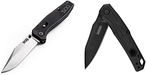 Сгъваем и един джобен нож SOG Flare с функция за отваряне Tech Knife и сгъваем тактически джобен нож Kershaw Appa, быстросъемный,