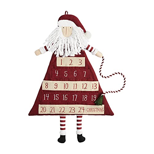 Детски Коледен Адвент-календар на Дядо Коледа от Кал Пай, Червен, 25 x 17