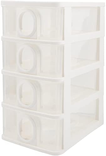 Кутии за съхранение Cabilock, 4-слойный Пластмасов Шкаф с Чекмедже, Преносим Шкаф За Съхранение, Мултифункционален Рафтове За Съхранение, Органайзер,