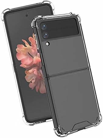 Прозрачен калъф Aikukiki за Galaxy Z Flip 3, Z калъф Flip 3-5 G, ултра-тънък и Кристално Мек Гумен калъф от TPU, устойчив на надраскване,