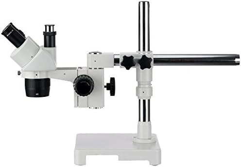 Тринокулярный стереомикроскоп AmScope SW-3T24Y, окуляры WH10x, увеличение 20X/30X/40X/60X, обектив 2X/4X, Однорычажная поставка,