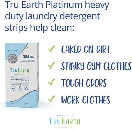 Хипоалергенни, лесно биоразградими листа за измиване /Еко-ленти Tru Earth Platinum за чувствителна кожа, в количество 384 парчета (до 768