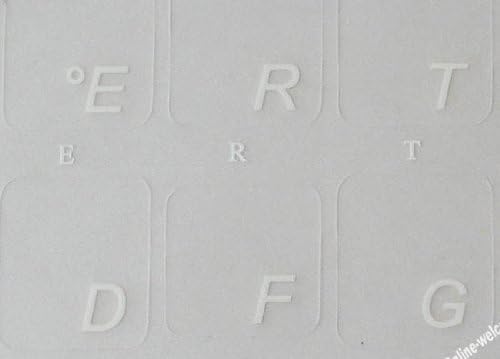 Португальско-Бразилски Прозрачен Фонови Етикети на Клавиатурата с Бели Букви за Настолни компютри Преносими компютри