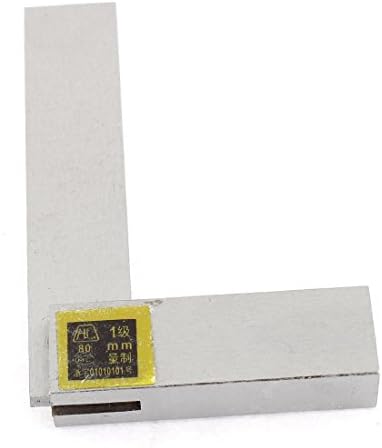 Aexit Метал 90 Градуса Линейно Измерване на Метричната Скала 80 мм, Етикети Опитайте Квадратна Рулетка Линия Инструмент