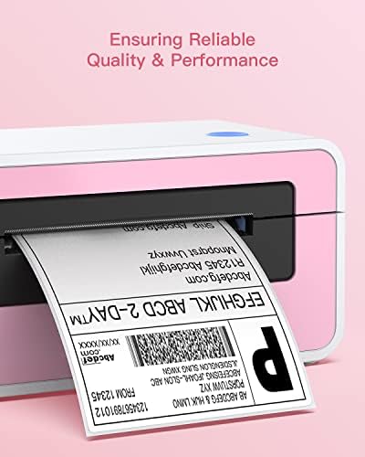 Принтер за етикети за доставка POLONO Розово, Термотрансферен печат 4x6 за доставка на Колети, Търговски Производител на преки Термоэтикеток,