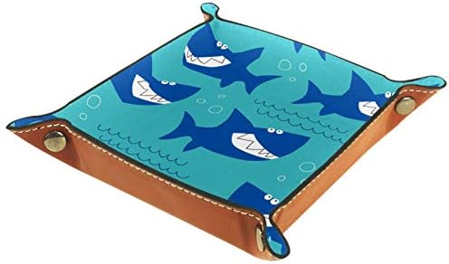 Мультяшная Синята Акула Животно Сладък Морски Организатор Офис Тенис на Тава от Микрофибър Практична Кутия за Съхранение