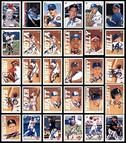 1992 Горната Палуба Бейзболни Картички Долната лига с Автограф, Много от 123 Артикула 185572 - Бейзболни картички MLB С автограф