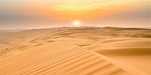 Yeele 12x6ft Фон за Снимки в Пустинята, Безплодна Пустиня Жълт Пясък Залез Природни Пейзажи Фон За Деца И Възрастни Сватбена