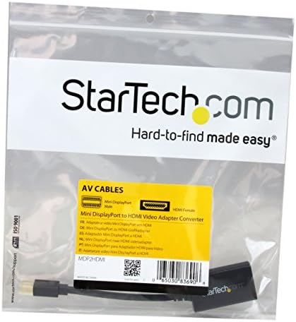 StarTech.com 1x Конвертор видео карта Mini DisplayPort към HDMI - 1080p (MDP2HDMI) В комплект с 1x високоскоростен HDMI кабел 2m