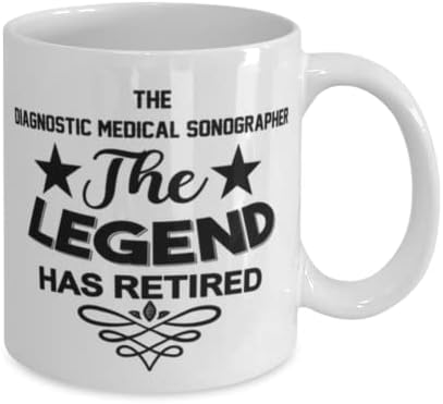 Чаша за Диагностика, медицинско Сонографа, Легендата се пенсионирах, на Новост, на Уникални Идеи за Подаръци за Диагностика,