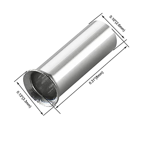 Baomain AWG Дължина 14/2,5 mm2: 8 мм Жично Мед Клещи Connector Неизолированный Съвет Пин Край на кабела Клемма EN2508mm Опаковка от 200