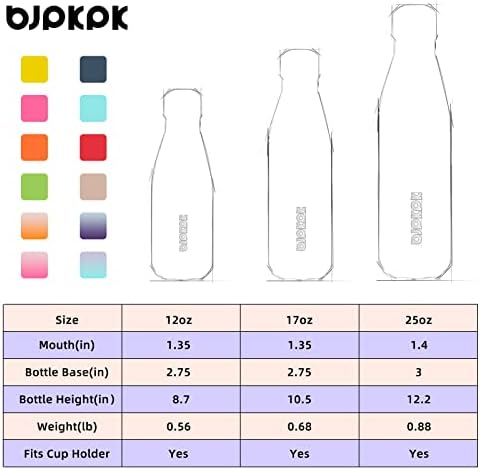 Бутилка за вода от неръждаема стомана BJPKPK - 25 мл / 750 мл -Изолирани бутилки за вода, спортна бутилка за вода Запазват студено 24