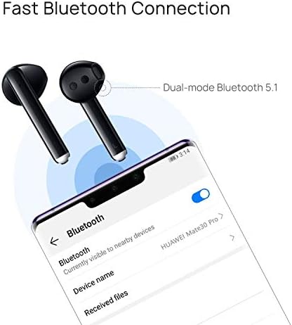 HUAWEI FreeBuds 3 - Безжични Bluetooth слушалки с интелигентен шумопотискане (чипсет Kirin A1, сверхнизкая закъснение, бързо Bluetooth връзка, на 14-мм високоговорители, бърза безжична з