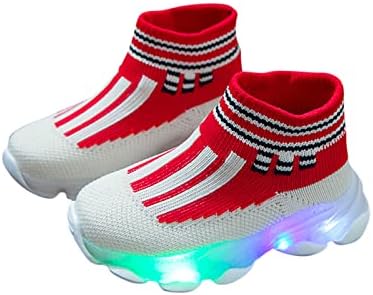 Маратонки за момчета и момичета, обувки с подсветка, Светещ обувки, Ежедневни обувки за деца, обувки с led подсветка, обувки за тенис, обувки (в Червено, за малки деца н
