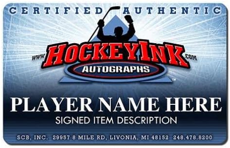 Джими Хауърд постави автограф на миене Детройт Ред Уингс 1-ва. Шутаут 12/7/09 - за Миене на НХЛ с автограф