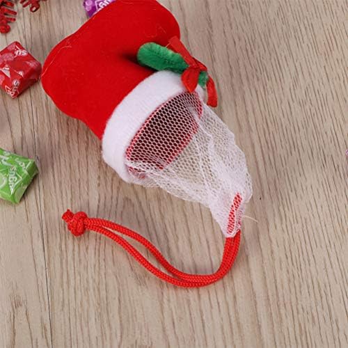 NUOBESTY Коледен Чанта Бонбони Дядо Ботуши Червени Обувки Подарък Отглеждане Закуски Контейнер за Писалки за Декорация на Дома