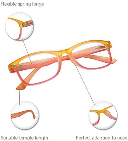EYEGUARD 4 Опаковки Очила за четене за жени Модни Цветни Градиентные Ридеры