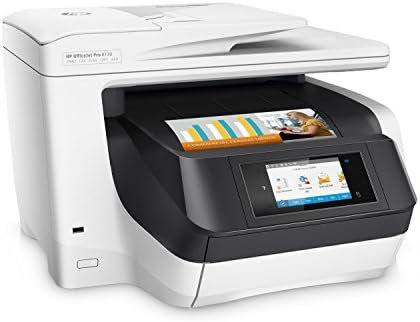Универсален 4-цветен мастиленоструен принтер HP OfficeJet Pro 8730 с двупосочна и мобилен печат на бял цвят (обновена)