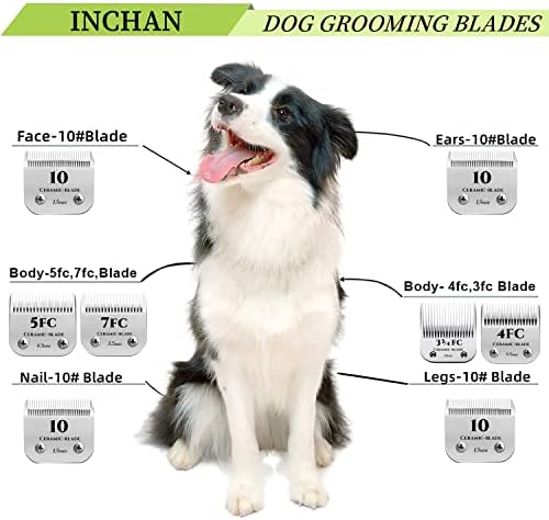 Сменяеми керамични остриета за подстригване на домашни кучета, Размер 3-3 / 4FC, Дължина на рязане 1/2 (13 мм), Сменяеми остриета, Съвместими
