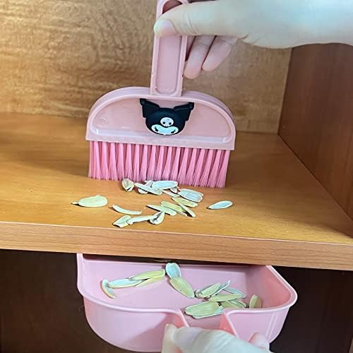Набор от метли и совков Kuromi, набор от малки совков и четки Kawaii, Комплект мини-метли и Совков с хубави 3D модел на животни