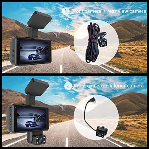 1080P video recorder FHD за управление на автомобила, Предна и задна dvrs, 3,5-инчов IPS-екран, Камера на арматурното табло,