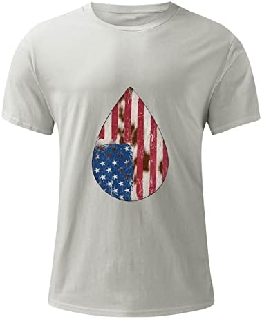 Американската Риза 1776 Г., Мъжки Празнични Върхове, Оръфан Патриотични тениска с Американския Флаг, Тениска с Къс Ръкав Ден на Независимостта