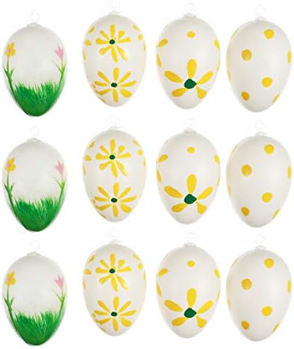 NUOBESTY на Едро Детски Великденски Подаръци Фалшиви Яйца, Отпечатани на Великденски Яйца Имитация на Фалшиви Яйца Висулка с Дупка