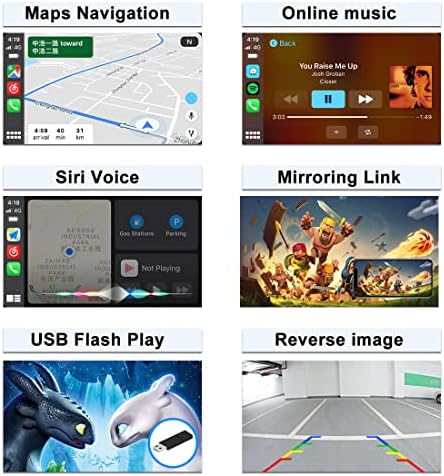 JOYEAUTO Безжична Apple CarPlay Android Авто Kit Декодер за BMW CIC Система 1 2 3 4 5 7 Серия X1 X3 X4 X5 Mini Z4 2009-2011MY Актуализация Поддръжка на AirPlay, USB-устройство, Оригинални Елементи за управле