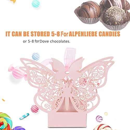 Кутии за Партита, Подаръци, Кутии за Предложения Бонбони за Украса на Сватбени партита, 100шт Розово тип boxparty boxesbutterflies формат