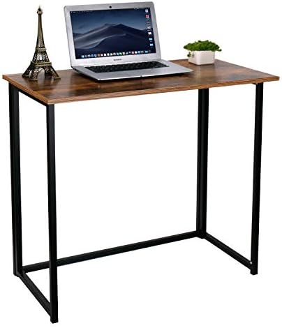 Leopard Outdoor Products Сгъваем Компютърна маса за малки помещения, Компактен, Бюро за домашния офис, Сгъваема Компютърна маса, Маса за лаптоп, бюро, Компактен десктоп за чете