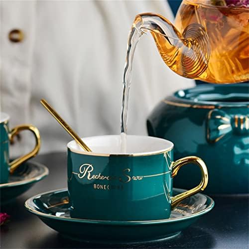 ОРЕХ Скандинавски Английски следобеден чай Керамични Стъклени Цветя чай Комплект тави, употребявани Нагревателен Черен чай, Билков