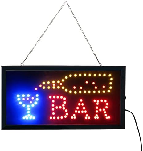 Неонова реклама на бар, Led Знак на бара за домашен интериор за бар, Анимационен led Табела ресторант, кафе-бар, клуб, включване/Изключване