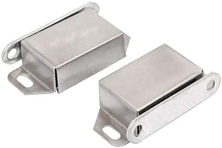 X-DREE Шкаф с магнитни снимки, сребърен тон, 54x25x14 м, 2 бр. (магнитни капаци за тоалетна, армарио, холгар, сиерран, ел тоно, платеадо, 54x25x14 мм, 2 бр.