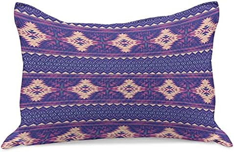 Калъфка за възглавница от вязаного одеяла Ambesonne Aztec, Модерен Принт на мексиканската цивилизация в ярки цветове, Стандартна Калъфка