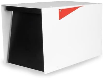Пощенска кутия с модерен дизайн Ilyapa, готов за монтаж - на Стомана пощенска кутия с бяло прахово покритие, приваренный до бордюра, трайни и устойчиви на корозия при в?