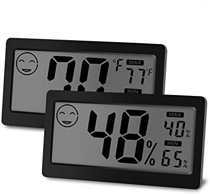 JLENOVEG Дигитален Термометър-Влагомер за стая, Дисплей за температура и Влажност с 3,3-инчов LCD Дисплей, Тенис на Магнит, Крепящийся