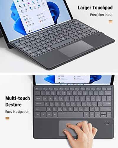 Калъф MoKo Type с предпазно фолио от закалено стъкло пакет от 2 теми, Подходящи за Microsoft Surface Pro 8 13 инча 2021/Pro