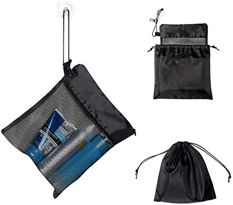 Mesh bag-тоут за душата Yihoon, Органайзер за тоалетни принадлежности в общежитието, 10,5 L x 9H с вендузата и чанта на съвсем малък